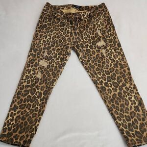 EUC Denim 24/7 Women's Animal Print Distressed Denim Jeans Size 20W